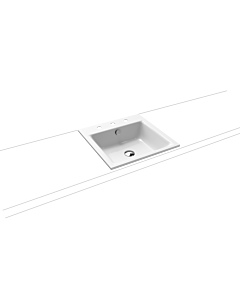 Kaldewei Puro Einbauwaschtisch 900006033001 3150, 46x46x1,4cm,weiss Perl Effekt, 3 Hahnlöcher